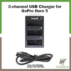Suncell 3-channel USB Charger for GoPro Hero 5 CH-GP5